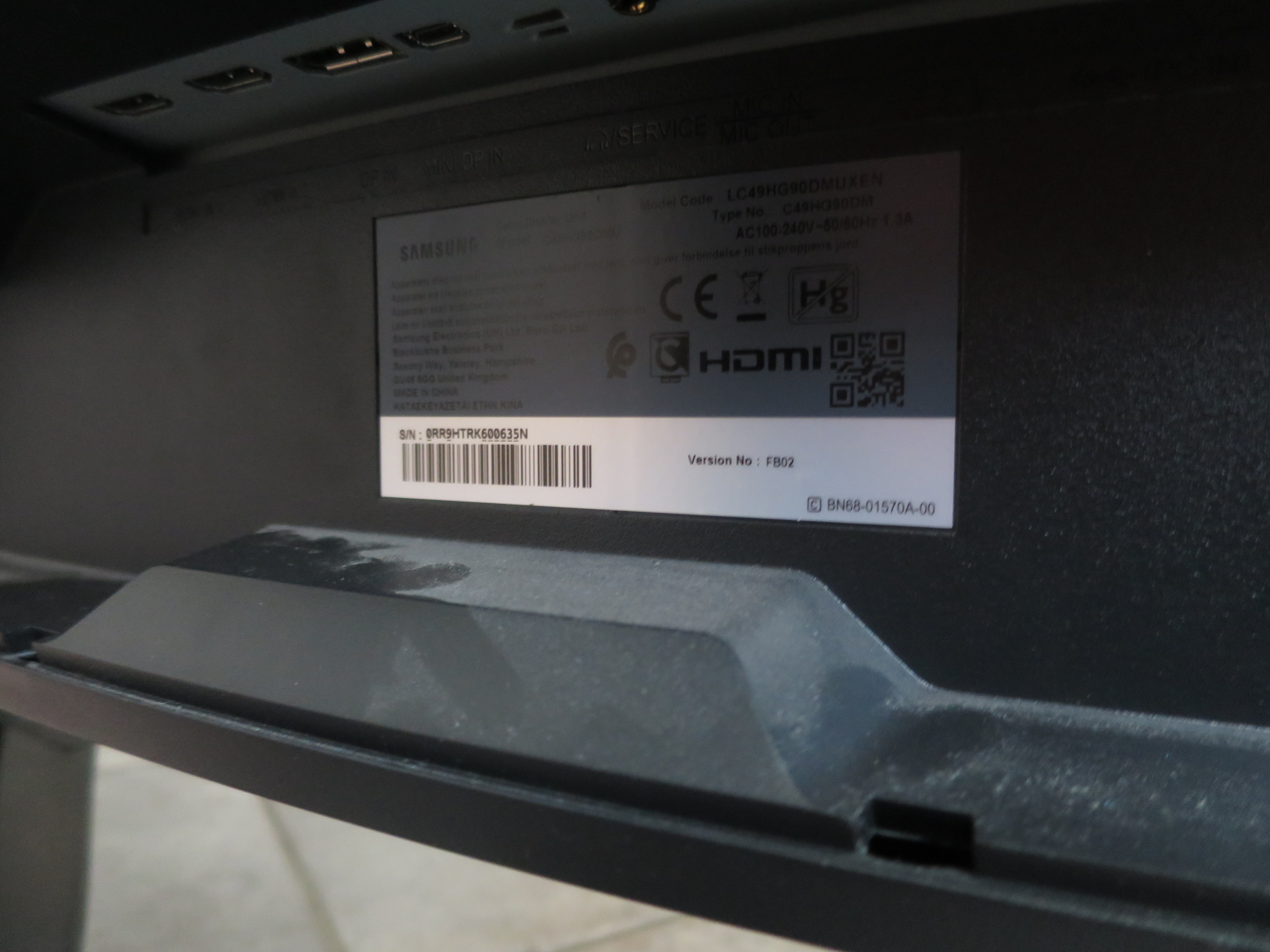 Samsung 49` Monitor C49HG90DM