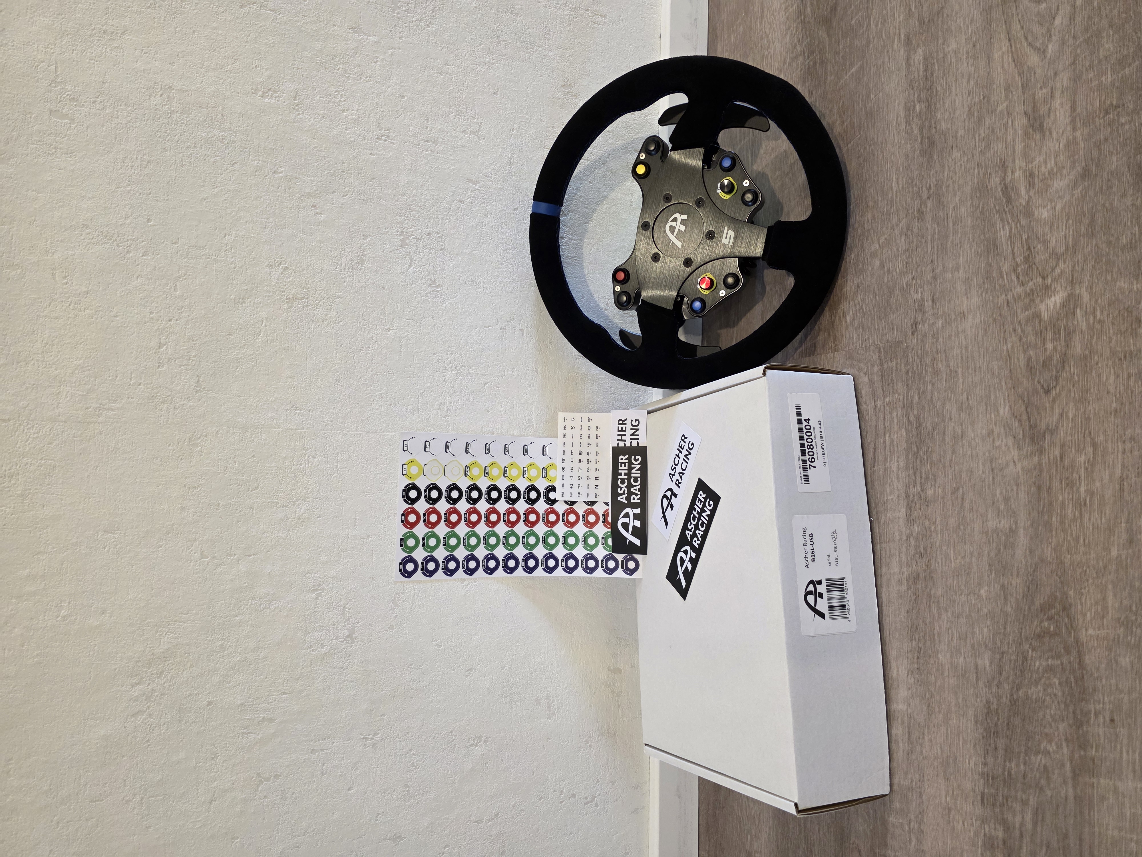 Ascher Racing B16L-USB + SC QR + Densu Lenkradkranz
