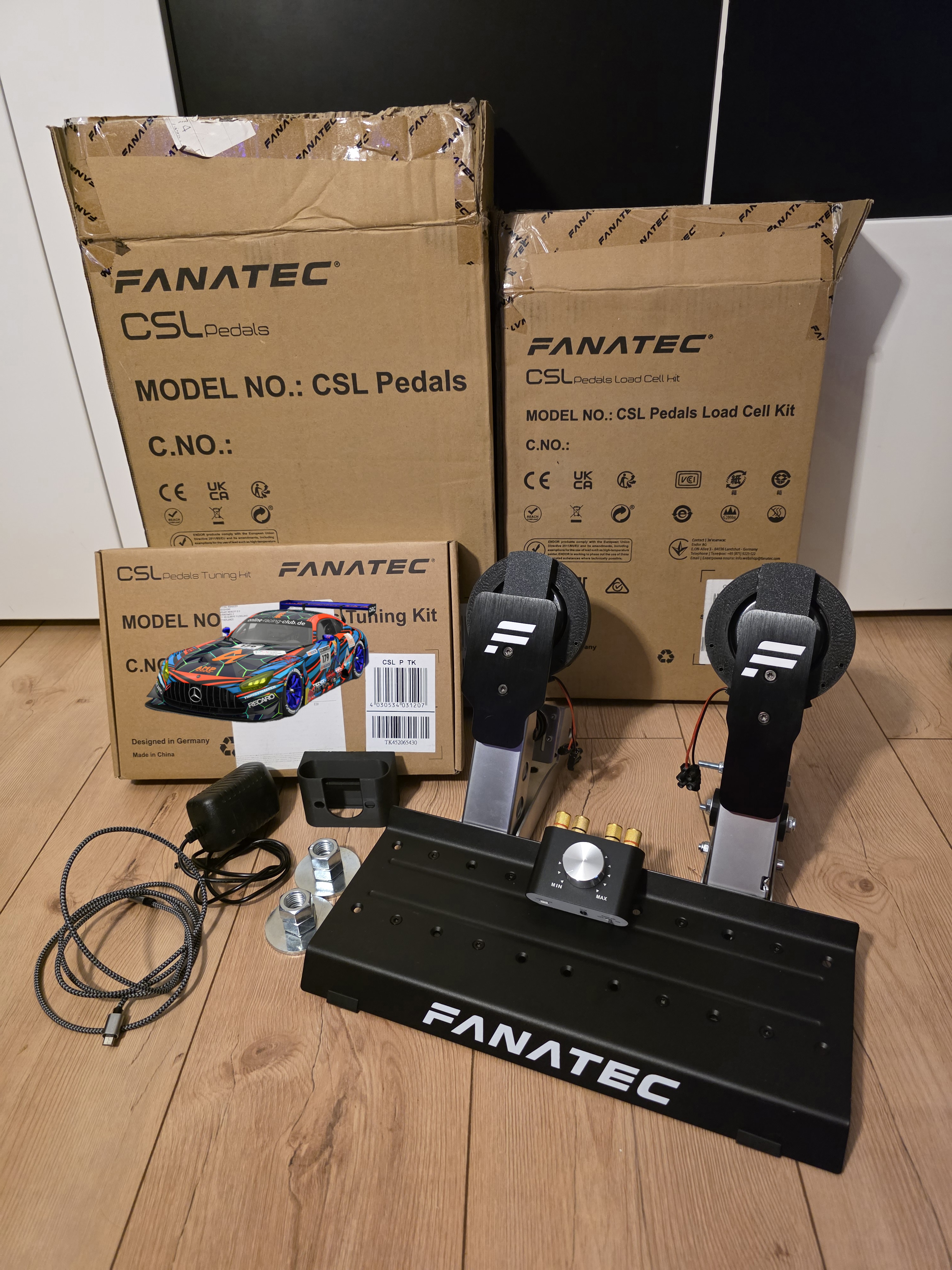 Fanatec CSL Pedale + Load Cell + Tuning Kit + 2× Bassshaker | SimHub