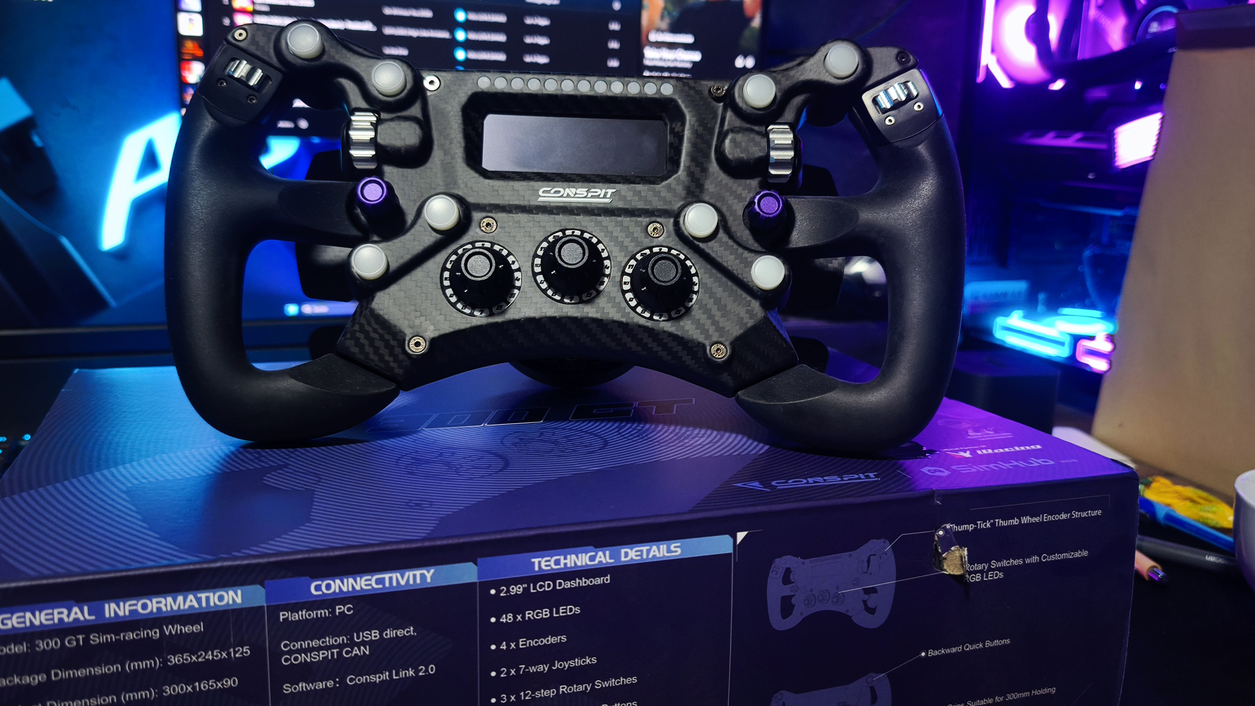 Conspit 300 GT Sim-Racing Lenkrad + Simube QR