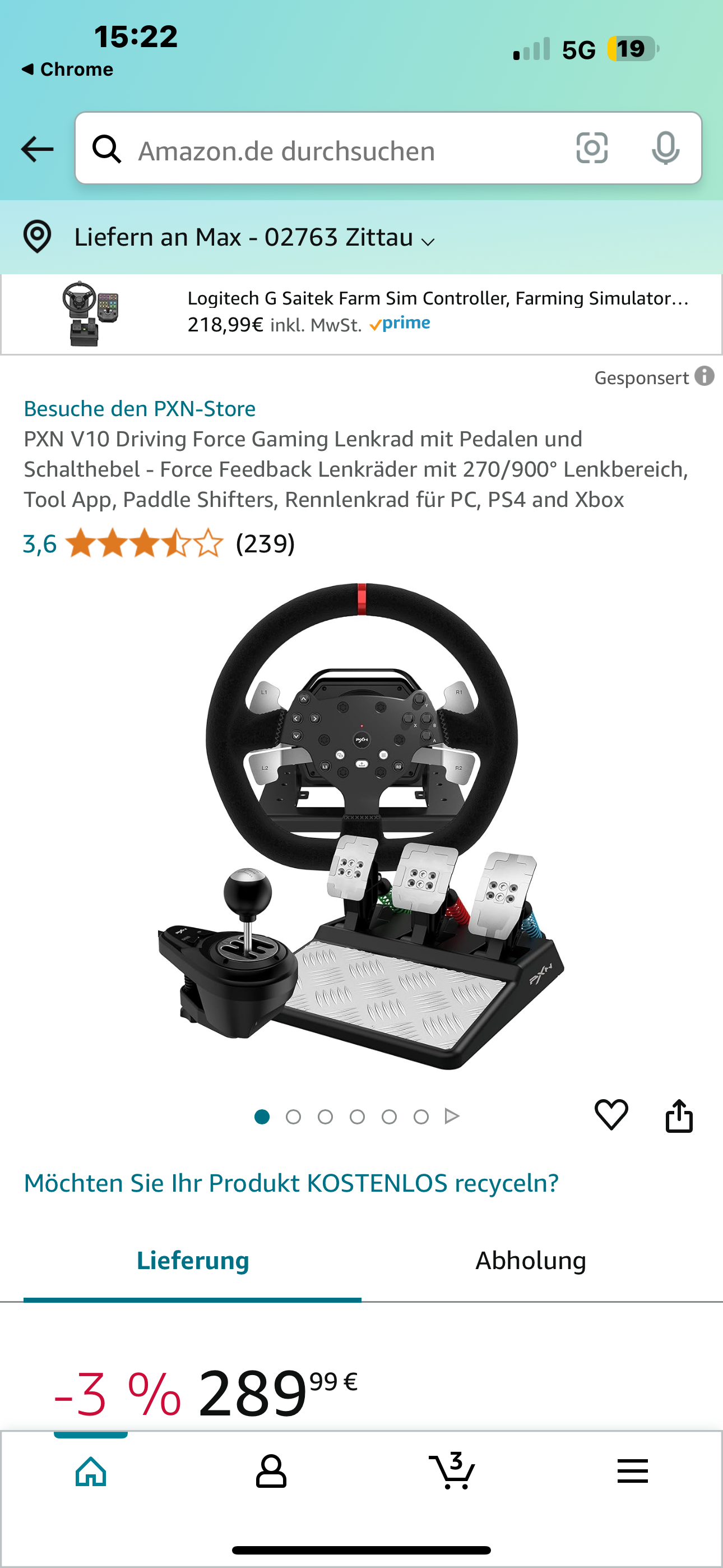 Gut gebrauchtes PXN v10 ohne shifter